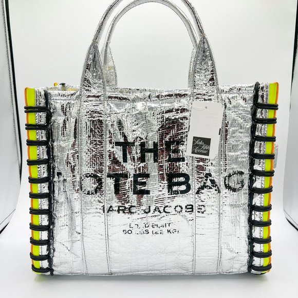 Marc Jacobs Handbags - Marc Jacobs The Medium Tote in Silver Metallic